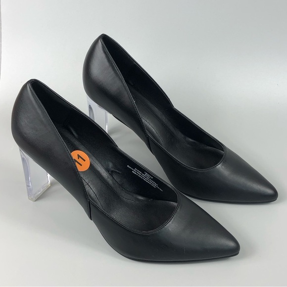 Marc NewYork By Andrew Marc Pointed Toe Clear Heels Size 11 - Picture 5 of 10